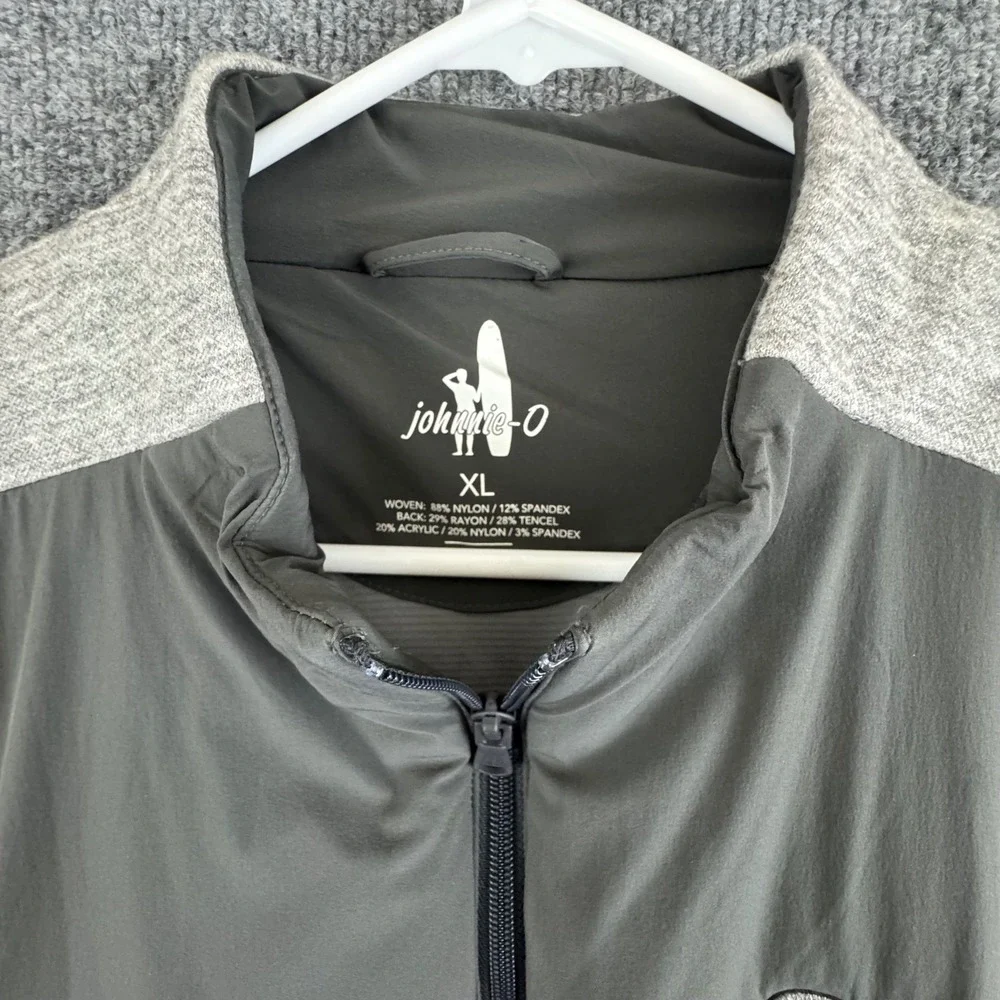 Johnnie-O Mens‎ Swayne Charcoal Full Zip Vest Size XL